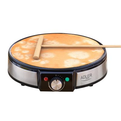 12. Adler AD 3058 urządzenie do smażenia naleśników 1 naleś. 1600 W Czarny, Stal nierdzewna