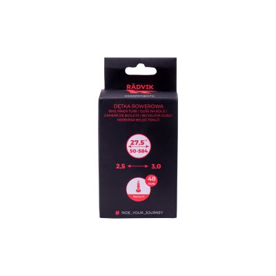3. Dętka BIKE TUBE 27,5" X 2,5/3,0 FV48