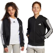 Bluza dla dzieci adidas Essentials Full-Zip czarno-biała JD6494