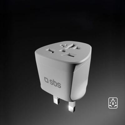 4. Adapter podróżny SBS UK - uniwersalny - biały