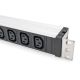 13. Digitus Listwa zasilająca z profilem aluminiowym, 9 gniazd, wejście IEC C14