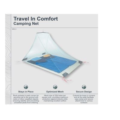 3. Moskitiera outdoorowa dla dwóch osób Cocoon Outdoor Net Double, silt green