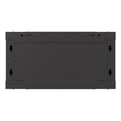 12. Szafa instalacyjna rack wisząca 19" 4U 540x350 czarna drzwi przeszklone LANBERG (flat pack)