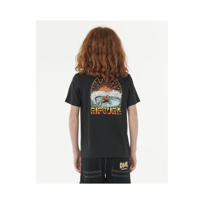 3. Koszulka RIP CURL GRATEFUL SHRED TEE - BOY czarna