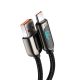 4. Kabel Baseus Display Fast Charging Data USB-A / USB-C 66W 1 m - czarny