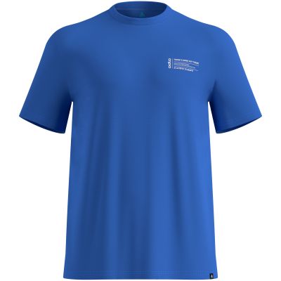 Koszulka z krótkim rękawem męska ODLO T-shirt crew neck s/s COTTON BLEND UNLIMITED niebieska