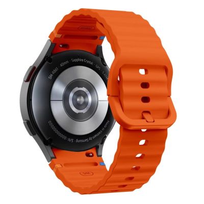 2. Pasek Tech-Protect Silicone Sport na Samsung Galaxy Watch 4 / 5 / 5 Pro / 6 / 7 / FE - pomarańczowy