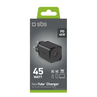 3. Ładowarka sieciowa SBS TETRGAN1C45W 45W GaN USB-C z Power Delivery - czarna