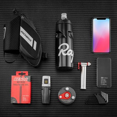 9. Torba rowerowa Rockbros C32BK podsiodłowa 1,5 l z kieszonką na bidon - czarna