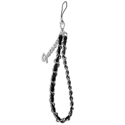 Zawieszka Guess Chain Metal Logo Charm - czarna