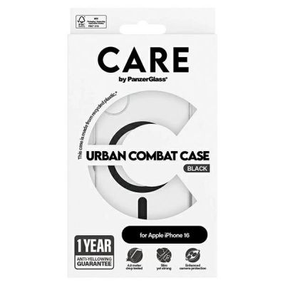 4. Etui CARE by PanzerGlass Flagship Case z MagSafe na iPhone 16 - czarne