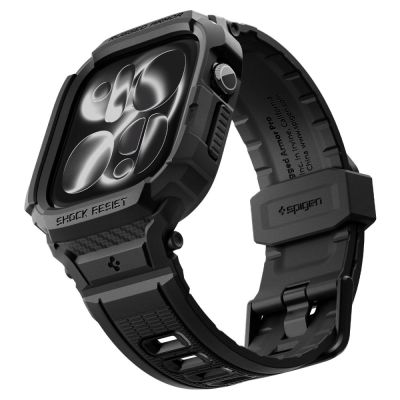 3. Pasek z obudową Spigen Rugged Armor Pro na Apple Watch 42 mm - czarny matowy