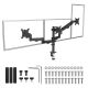 30. MACLEAN UCHWYT NA 3 MONITORY, SPRĘŻYNA GAZOWA, 17"-27", 2-8KG, CZARNY MC-137