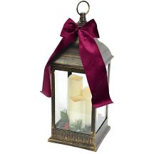 LATARNIA LAMPION ADWENTOWY ZNICZ  LED 60CM 3 ŚWIECE CZARNY