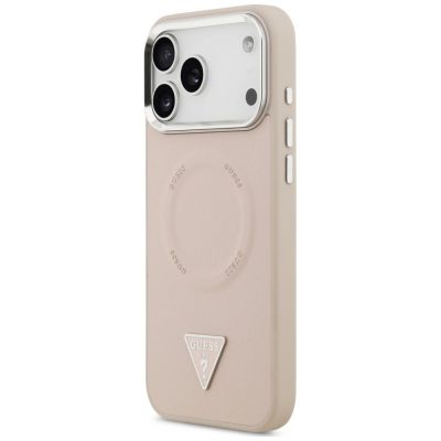 2. Etui Guess Triangle Logo MagSafe na iPhone 18 Pro Max / 17 Pro Max - różowe