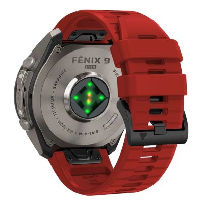 2. Pasek Tech-Protect Silicone na Garmin Fenix 5 / 6 / 6 Pro / 7 / 8 / 8 Pro / E / 9 / 9 Pro (51 mm) - czerwony