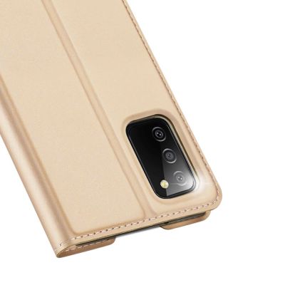 3. Dux Ducis Skin Pro kabura etui pokrowiec z klapką Samsung Galaxy A03s złoty