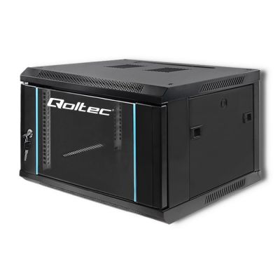 7. Szafa wisząca QOLTEC RACK 19" 6U 600X370X600 czarna