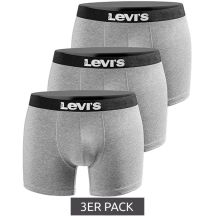 Levi's bokserki majtki męskie Boxers 3-Pack szare bawełna w pudełku