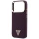 6. Etui Guess Grained Triangle Logo MagSafe na iPhone 18 Pro Max / 17 Pro Max - burgundowe