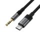 2. Kabel Acefast J11 USB-C do mini jack 3.5mm 1m - czarny