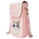 5. Zestaw Nimmy Big Eyed Pet 2.0 Cat 3w1 torebka na telefon + portfel + etui na lokalizator - różowy