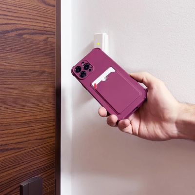 7. Card Armor Case etui pokrowiec do iPhone 13 mini portfel na kartę silikonowe pancerne etui Air Bag granatowy