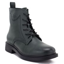 Skórzane botki damskie workery zielone Sergio Leone 25172-S