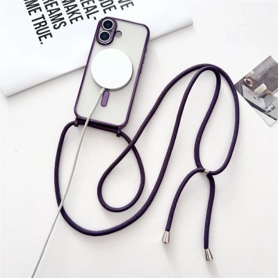 2. Etui na iPhone 17 z paskiem Crossbody kompatybilne z MagSafe - czarne