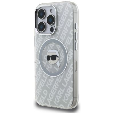 2. Etui Karl Lagerfeld IML Karl Head Logo MagSafe na iPhone 16 Pro - szare