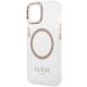6. Etui Guess Metal Outline MagSafe na iPhone 15 Plus / 14 Plus - złote
