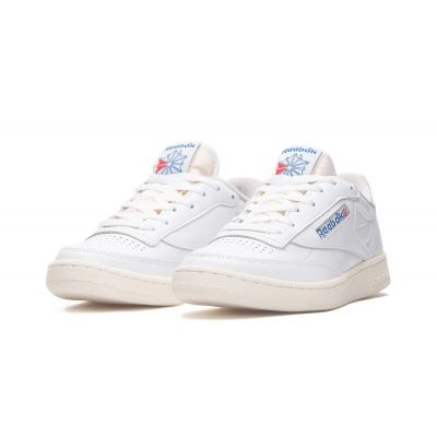 2. Buty sportowe męskie Reebok Club C 85 Vintage Cloud White Chalk sneakersy skórzane białe (100007875)