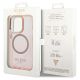 8. Etui Guess Gold Outline Translucent MagSafe na iPhone 14 Pro Max - różowe