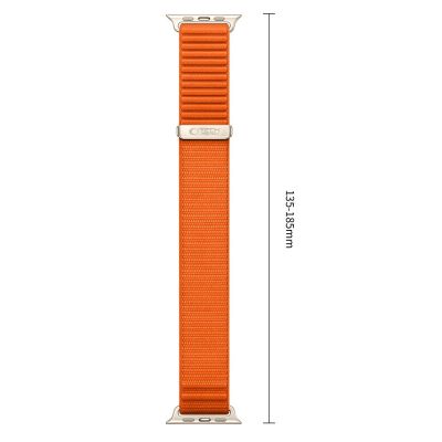 3. Pasek Tech-Protect NylonLoop na Apple Watch 44 / 45 / 46 / 49 mm - pomarańczowy