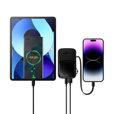 3. Powerbank 10000mAh 20W Baseus Qpow Pro Overseas Edition + kabel USB C 3A - czarny
