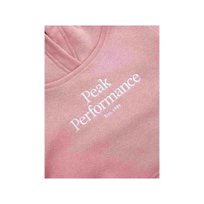 4. Bluza juniorska PEAK PERFORMANCE Jr Original Small Logo Hood kolor różowy