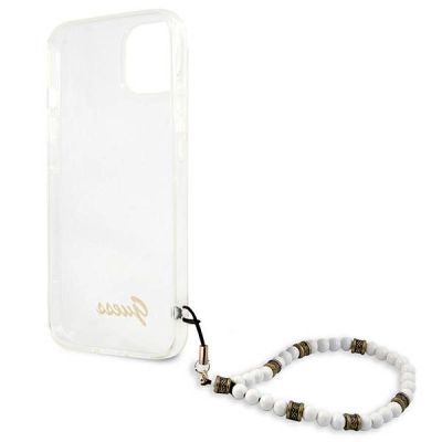 7. Etui Guess White Pearl na iPhone 13 mini - przezroczyste
