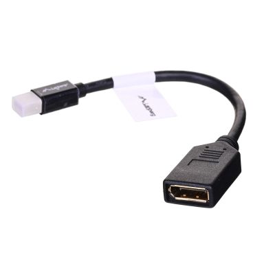 Adapter Lanberg AD-0003-BK (Mini DisplayPort M - DisplayPort F; 0,10m; kolor czarny)