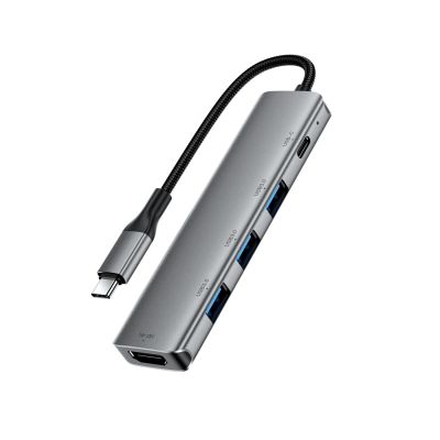 4. Hub USB Acefast J16 stacja dokująca USB-C 5w1 HDMI 4K 60Hz PD90W - szara