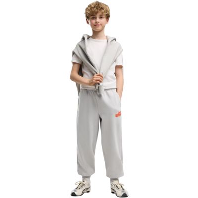 5. Spodnie dla dzieci Puma ESS Logo Lab Relaxed szare 694675 63