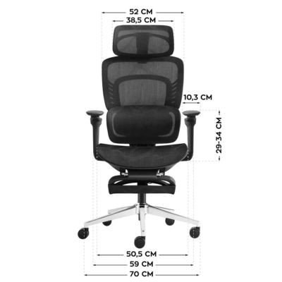 5. Fotel biurowy Visioner 8.3 Black N