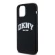 2. Etui DKNY Liquid Silicone White Printed Logo MagSafe na iPhone 12/12 Pro - czarne