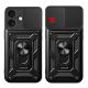 9. Etui Hybrid Armor Camshield na iPhone 17 pancerne z podstawką i osłoną aparatu - czarne