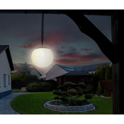 15. LAMPA SOLARNA PLASTIKOWA KULA WISZĄCA 20CM