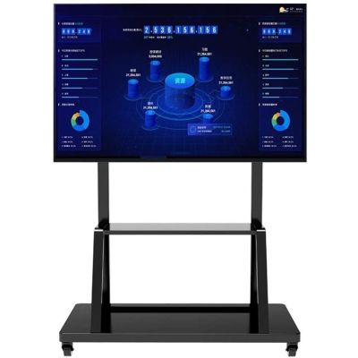 2. TECHLY STOJAK MOBILNY TV LED/LCD/PDP 55-100 CALI 150KG Z PÓŁKĄ ICA-TR30