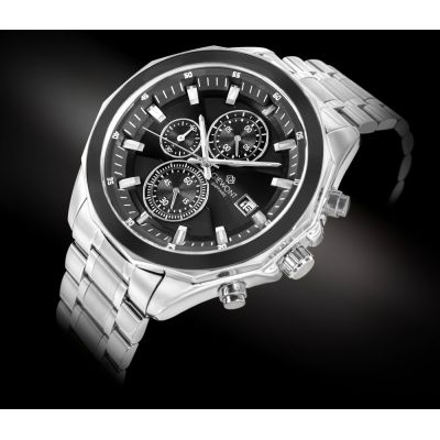 2. Zegarek Męski Giewont Chronograph Sapphire Srebrny GW7290-B2