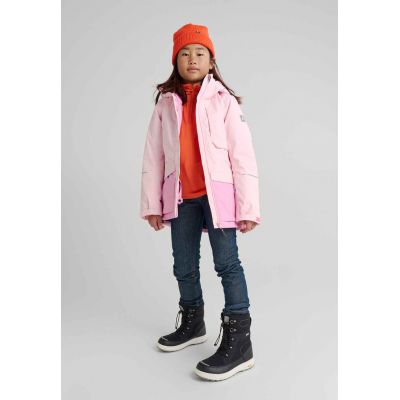 6. Czapka zimowa dziecięca Reima Beanie Kalotti Red Orange Junior z certyfikowanej wełny pomarańczowa (5300232A-2820)