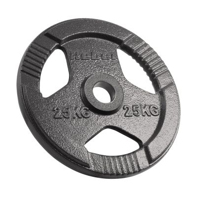 Obciążenie żeliwne olimpijskie 25kg, otwór 51mm, talerz z uchwytami, REBEL ACTIVE