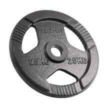 Obciążenie żeliwne olimpijskie 25kg, otwór 51mm, talerz z uchwytami, REBEL ACTIVE