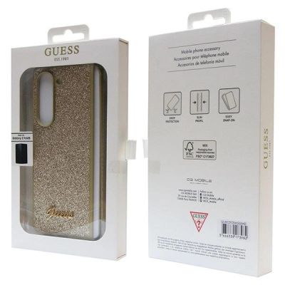 7. Etui Guess Glitter Script na Samsung Galaxy Z Fold 5 - złote